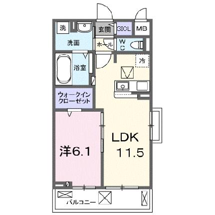 カレントかなぐら 101｜滋賀県栗東市小平井２丁目(賃貸アパート1LDK・1階・42.51㎡)の写真 その2