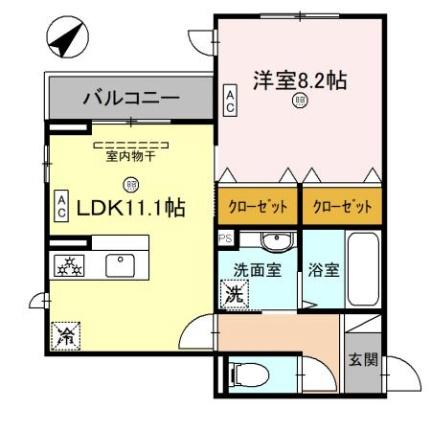 Ｆａｒｏｕｃｈｅ（ファルーシュ） 205｜滋賀県大津市本堅田４丁目(賃貸アパート1LDK・2階・48.71㎡)の写真 その2