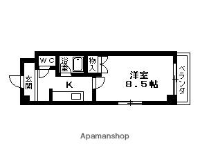 アートプラザ野路 3017｜滋賀県草津市野路東４丁目(賃貸マンション1K・3階・25.20㎡)の写真 その2