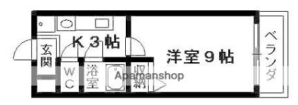 セコンダリー谷畑 205｜滋賀県草津市野村６丁目(賃貸マンション1K・2階・25.50㎡)の写真 その2