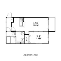 ハートフル下戸山 205 ｜ 滋賀県栗東市下戸山（賃貸マンション1LDK・2階・41.82㎡） その2