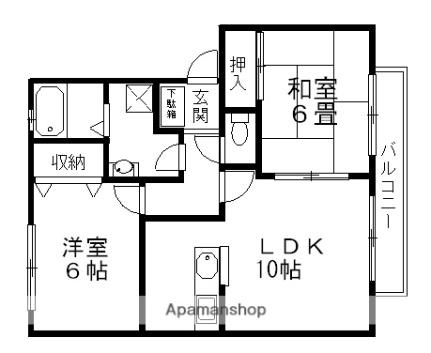 サンガーデンフジ 201｜滋賀県彦根市平田町(賃貸アパート2LDK・2階・51.40㎡)の写真 その2