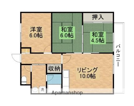 Ｎａｓｕ8 301｜滋賀県彦根市西今町(賃貸マンション3DK・3階・54.00㎡)の写真 その2