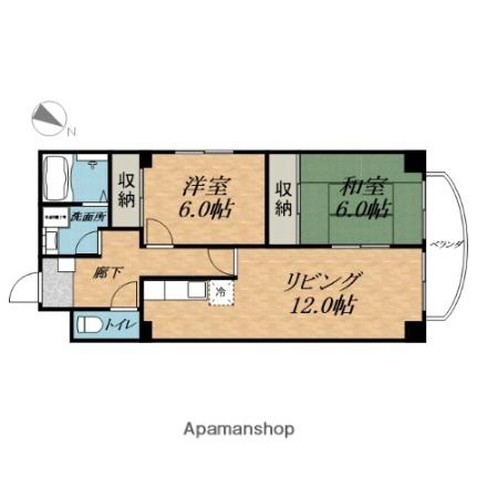 マンショングレース 203｜滋賀県大津市浜大津３丁目(賃貸マンション2LDK・2階・60.50㎡)の写真 その2