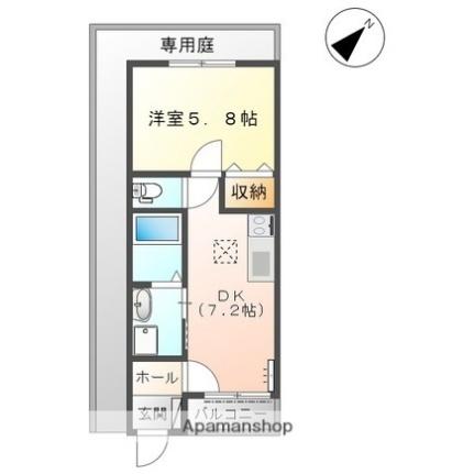 ヴィラ・ジェミニ 101 ｜ 滋賀県東近江市林町（賃貸アパート1DK・1階・32.47㎡） その2