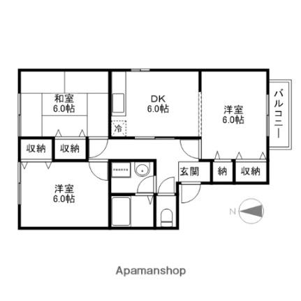 グランドゥール 101｜滋賀県長浜市勝町(賃貸アパート2LDK・1階・57.00㎡)の写真 その2