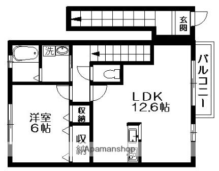 フラッツレディアンス A201｜滋賀県栗東市綣９丁目(賃貸アパート1LDK・2階・51.14㎡)の写真 その2