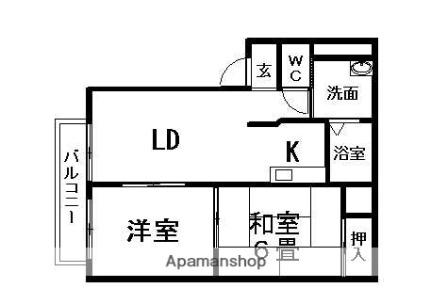 ムーンハイツ 203｜滋賀県長浜市新庄寺町(賃貸アパート2LDK・2階・50.04㎡)の写真 その2