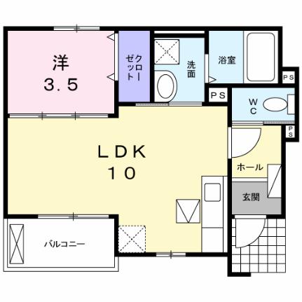 フェリーチェ 101｜滋賀県彦根市肥田町(賃貸アパート1LDK・1階・34.05㎡)の写真 その2