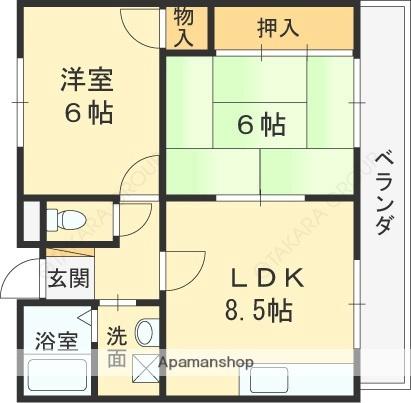 エステート樋口 105｜大阪府高槻市芝生町３丁目(賃貸アパート2DK・1階・46.62㎡)の写真 その2