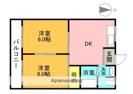 サンワロイヤルマンション 303｜大阪府高槻市栄町３丁目(賃貸マンション2DK・3階・40.50㎡)の写真 その2