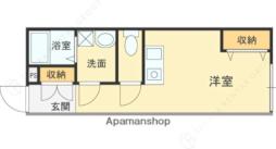 京阪交野線 宮之阪駅 徒歩20分の賃貸アパート 1階ワンルームの間取り