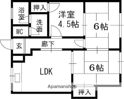 メゾンエスティー 201｜大阪府高槻市東五百住町１丁目(賃貸マンション3LDK・2階・54.67㎡)の写真 その2