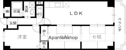 香里園オークヒルズII ｜大阪府寝屋川市寿町(賃貸マンション3LDK・2階・64.96㎡)の写真 その2