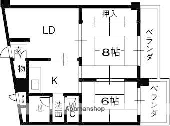 大阪府寝屋川市三井南町(賃貸マンション2LDK・1階・49.49㎡)の写真 その2