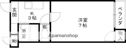 大阪府寝屋川市東大利町(賃貸マンション1K・4階・21.00㎡)の写真 その2