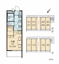 レオパレスＮＳクロスＢ 201 ｜ 大阪府守口市八雲西町４丁目（賃貸マンション1K・2階・19.87㎡） その2