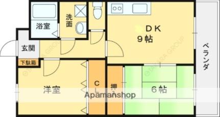 ニシシンヴィレッジ A303｜大阪府東大阪市若江西新町２丁目(賃貸アパート2DK・3階・53.01㎡)の写真 その2