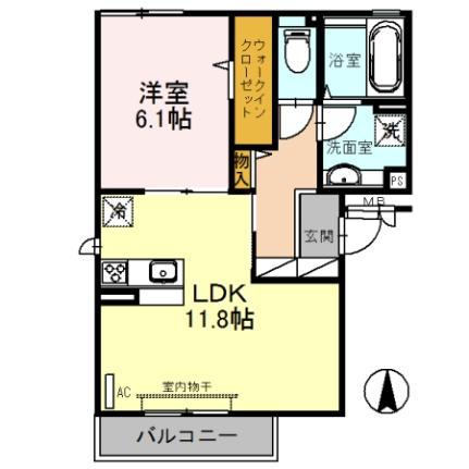 セント　コリーヌ　Ｅ棟 201｜大阪府東大阪市南上小阪(賃貸アパート1LDK・2階・46.53㎡)の写真 その2