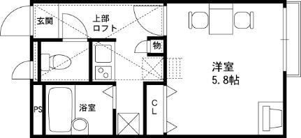 レオパレス桜通り 205｜大阪府東大阪市東豊浦町(賃貸アパート1K・2階・19.33㎡)の写真 その2