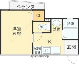 Ｒｅａｌｉｚｅ長瀬  ｜ 大阪府東大阪市小若江１丁目（賃貸アパート1K・1階・21.19㎡） その2