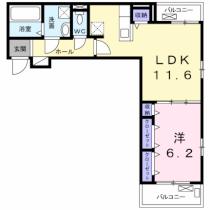 オベルジーヌ 303 ｜ 大阪府東大阪市稲田新町２丁目（賃貸アパート1LDK・3階・45.80㎡） その2