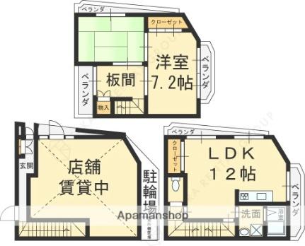 御厨南3丁目　貸家 1｜大阪府東大阪市御厨南３丁目(賃貸一戸建2LDK・3階・71.70㎡)の写真 その2