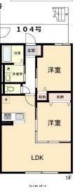 グランドソレーユ東山本　III 104｜大阪府八尾市東山本町５丁目(賃貸アパート2LDK・1階・54.38㎡)の写真 その2