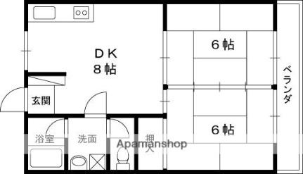 ベルテクス東花園 303｜大阪府東大阪市吉田５丁目(賃貸マンション2DK・3階・44.00㎡)の写真 その2