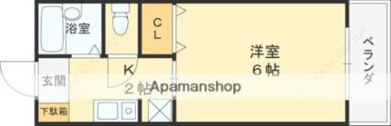 大阪府羽曳野市野々上１丁目(賃貸アパート1K・2階・20.00㎡)の写真 その2