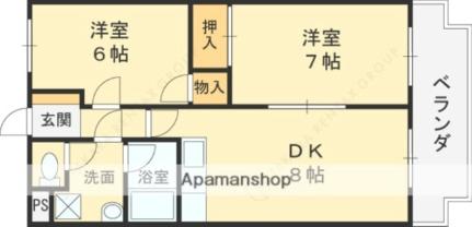 トリイプラザマンションII 302｜大阪府東大阪市鳥居町(賃貸マンション2DK・3階・46.97㎡)の写真 その2