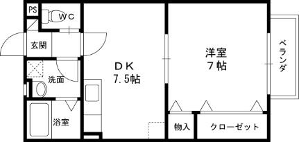 大阪府堺市中区深井東町(賃貸アパート1DK・1階・35.19㎡)の写真 その2