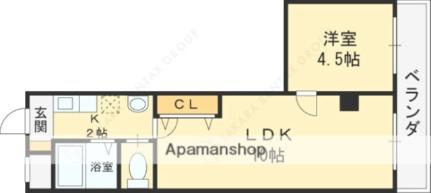 オリエンタル楠根 306｜大阪府東大阪市楠根２丁目(賃貸マンション2K・3階・25.00㎡)の写真 その2