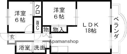 ベルデュール垣内 308｜大阪府八尾市東山本新町５丁目(賃貸マンション2LDK・3階・64.00㎡)の写真 その2