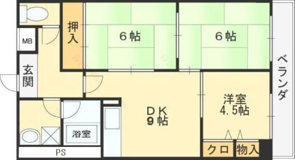 シャルマンシェソワ 406｜大阪府八尾市荘内町２丁目(賃貸マンション3DK・4階・56.12㎡)の写真 その2