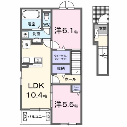 スペチアーレ　ドゥーエ 206｜大阪府羽曳野市古市２丁目(賃貸アパート2LDK・2階・56.12㎡)の写真 その2