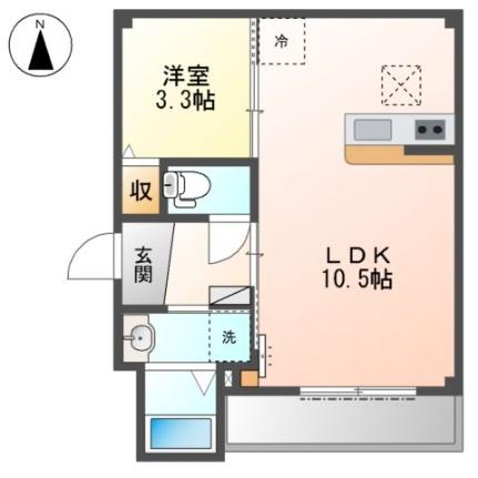 （仮称）松原市高見の里マンション 102｜大阪府松原市高見の里３丁目(賃貸マンション1LDK・1階・32.78㎡)の写真 その2