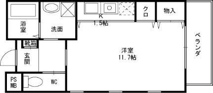 ガーデンサイドゆうゆう 104｜大阪府東大阪市川田１丁目(賃貸アパート1K・1階・36.00㎡)の写真 その2