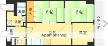 ＳＵＮミネマツ 608｜大阪府寝屋川市香里新町(賃貸マンション3LDK・6階・56.92㎡)の写真 その2