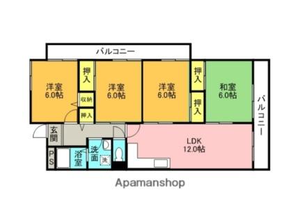 ハイツひとつまつ2番館 306｜大阪府枚方市桜丘町(賃貸マンション4LDK・3階・80.00㎡)の写真 その2