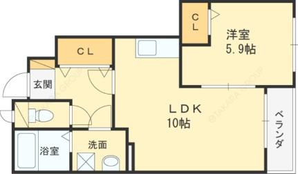 グランド　ソレイユ 102｜大阪府茨木市末広町(賃貸アパート1LDK・1階・40.93㎡)の写真 その2