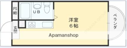 ラ・フェスタ牧野 208｜大阪府枚方市牧野阪２丁目(賃貸マンション1R・2階・15.60㎡)の写真 その2