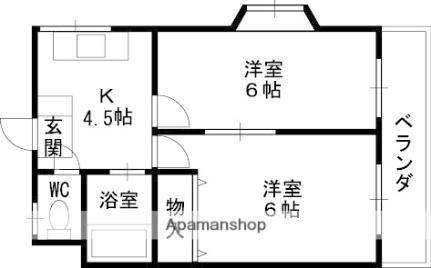 エンジェリ津之江 402｜大阪府高槻市津之江町１丁目(賃貸マンション2K・4階・31.00㎡)の写真 その2