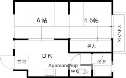 さくらマンション 38｜大阪府枚方市東船橋１丁目(賃貸マンション2K・3階・36.00㎡)の写真 その2