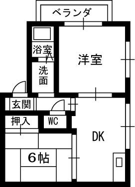 ウィンディア秋 102号室｜大阪府枚方市大垣内町３丁目(賃貸アパート2DK・1階・46.30㎡)の写真 その2