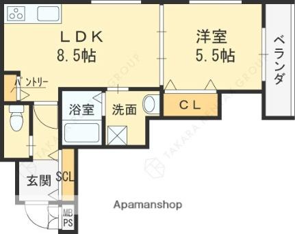 レユシール金田I 202｜大阪府守口市金田町６丁目(賃貸アパート1LDK・2階・36.86㎡)の写真 その2