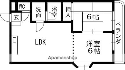 大阪府高槻市若松町(賃貸マンション2LDK・3階・44.28㎡)の写真 その2