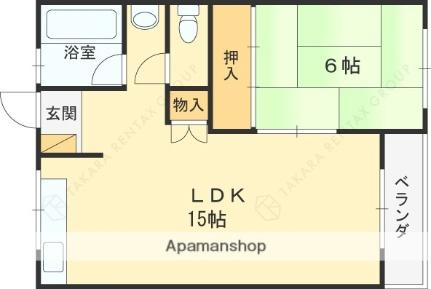 城垣マンション 202｜大阪府門真市城垣町(賃貸マンション1LDK・2階・22.50㎡)の写真 その2