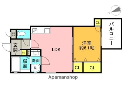 大阪府寝屋川市池田１丁目(賃貸アパート1LDK・3階・33.56㎡)の写真 その2