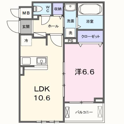 東神田町アパートＷＥＳＴ 305｜大阪府寝屋川市東神田町(賃貸アパート1LDK・3階・42.00㎡)の写真 その2